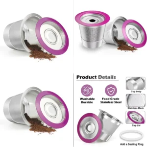2-Pack Reusable Stainless K-Cup Filters