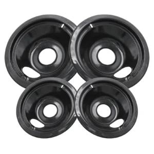 4-Pack Black Stove Drip Pans