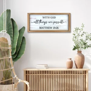 Inspirational Wooden Christian Wall Sign