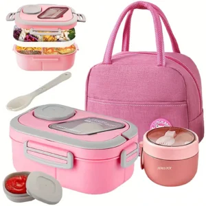 2-Layer Multi-Compartment Lunch Set