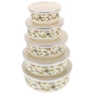 Classic Enamel Bowls with Lids