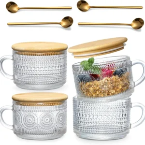 Vintage Glass Coffee Cup Set